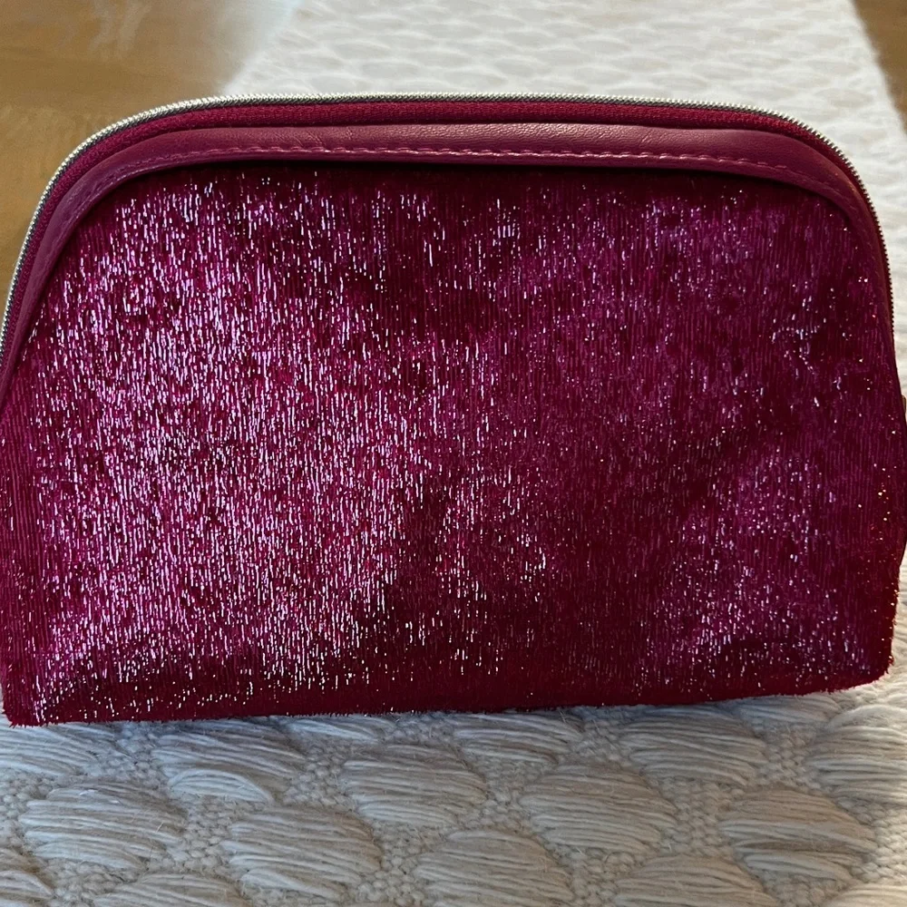 NWOT Bulgari Sparkling Burgundy Cosmetic Bag